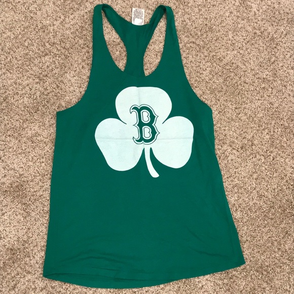 PINK Victoria's Secret Tops - PINK VS Boston Redsocks shamrock racer back.